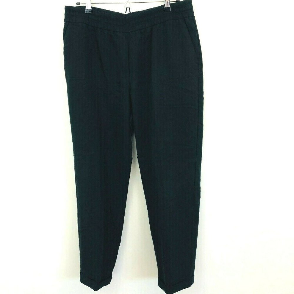 Chico's Black Straight Leg Pull On Pants 2.5
